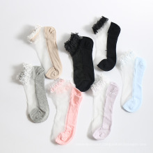 2020 Manufacturer wholesale lace rib sexy design fashion transparent socks for women